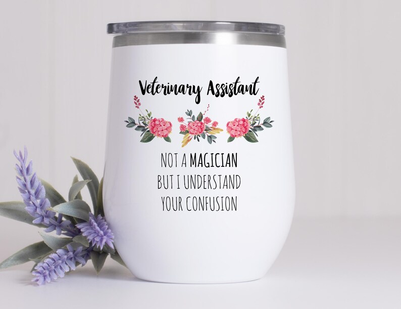 Funny Veterinary Assistant Thank You Wine Tumbler, Vet Assistant