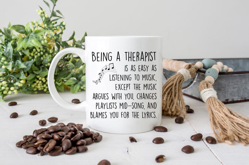 Funny Therapist Mug, Therapy Humor Gift, New Therapist Coffee Mug, Therapist Graduation Cup, Psychologist Joke Gift Mug, Therapist Dad Mug image 2