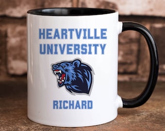 Personalized College Mug, Custom College Sports Team Gift, Going Away To College Coffee Mug, University Team Logo Cup, Freshman Gift Mug