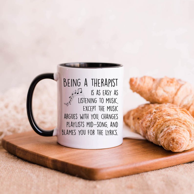 Funny Therapist Mug, Therapy Humor Gift, New Therapist Coffee Mug, Therapist Graduation Cup, Psychologist Joke Gift Mug, Therapist Dad Mug image 5