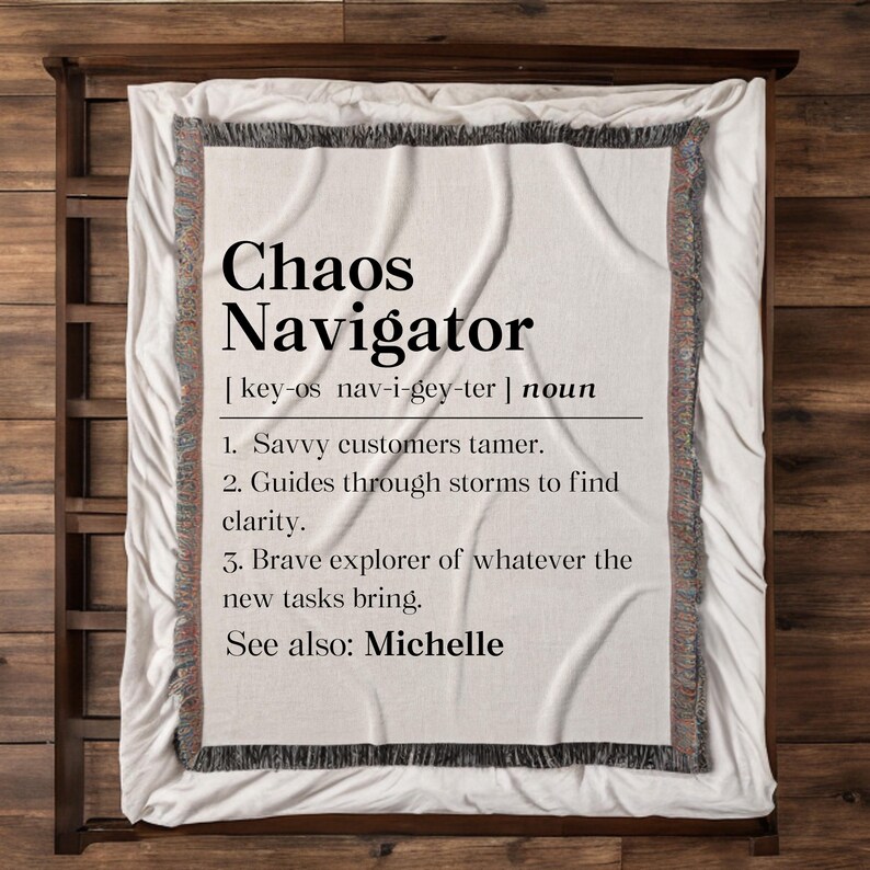 Personalized Chaos Navigator Definition Woven Blanket, Manager