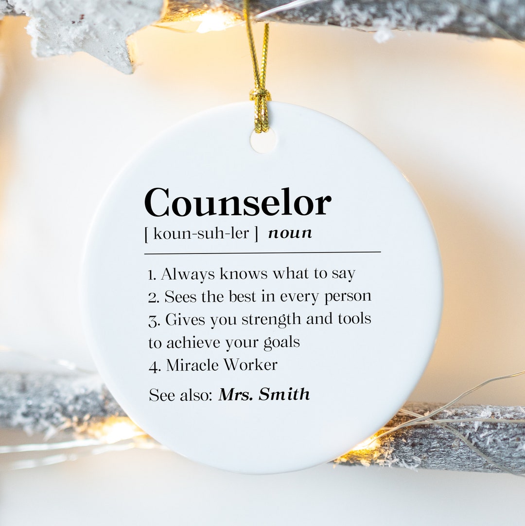 Counselor Ornament Personalized Counseling Gift School Etsy