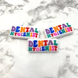 Dental Hygienist Silicone Focal Beads | Dentist Medical Professional Bulk Loose Silicone Beads for DIY Wristlets, DIY Keychains