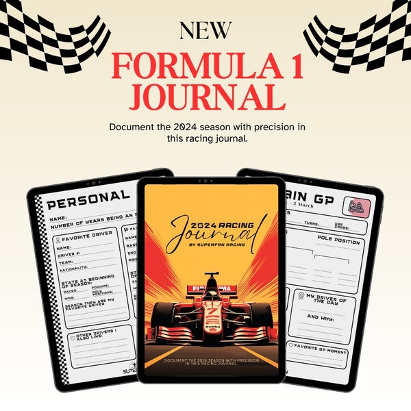 F1 Journal 2024 | Racing Journal | F1 Diary | F1 Valentines Gift