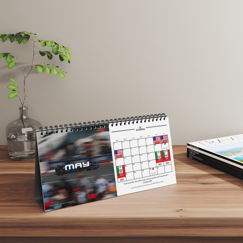 2024 F1 Desk Calendar F1 2024 Calendar Etsy UK
