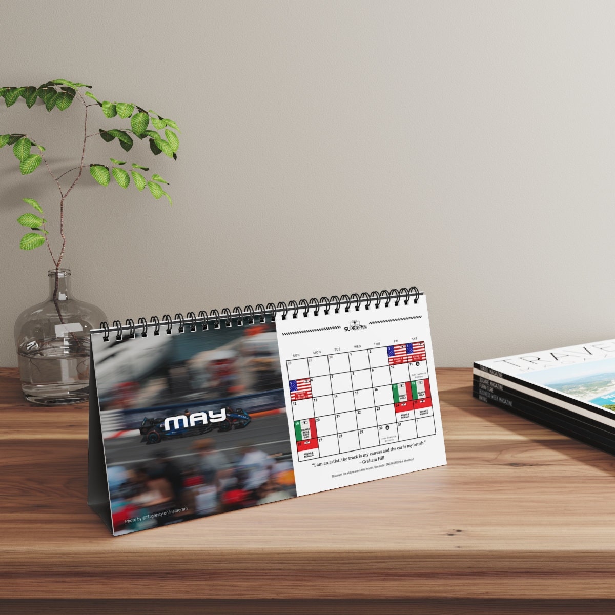 2024 F1 Desk Calendar F1 2024 Calendar Etsy Canada