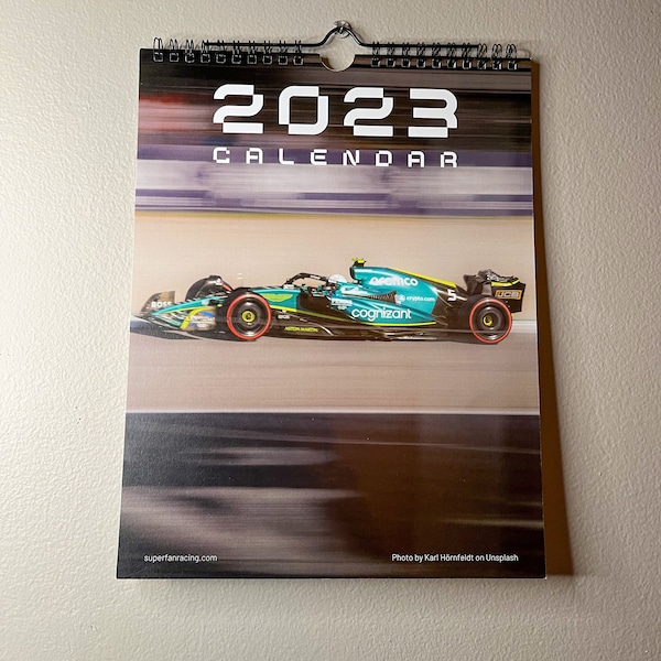 Calendario de pared de F1 2023 / Fórmula 1 Calendario 2023 / Regalo de San Valentín F1