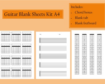 Printable Bass Blank Fretboard Chart - Etsy