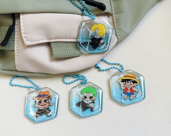 Portgas D. Ace Reversal Smiley Keychain 【one Piece】kawaii | Grin