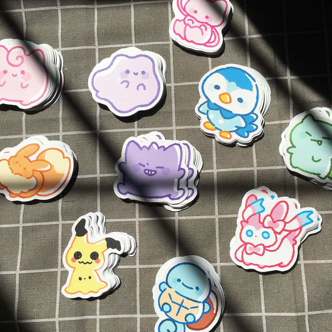 Grumpy Pokemon Sticker FREE SHIPPING | Pokemon Stickers | Jigglypuff, Mimikyu, Sylveon, Eevee ...