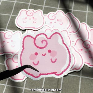 Adesivo de vinil kawaii de Pokémon | Jigglypuff, Mimikyu, Rowlet, Mew, Snorlax | Adesivo à prova d'água para laptop, caderno, Kindle, bullet journal, garrafa de água Jigglypuff