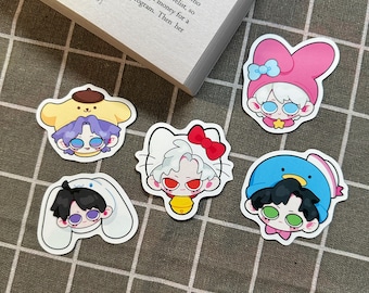 Adesivos de personagens de Love and Deepspace | Arte em vinil à prova d'água (6 cm)