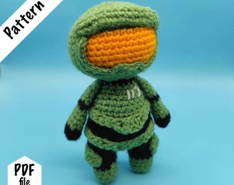 Master Chief Crochet Pattern - video game inspired - PDF File