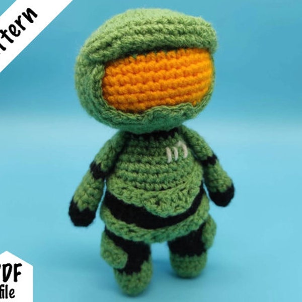 Master Chief Crochet Pattern - video game inspired - PDF File