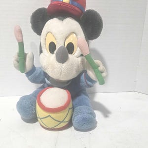 Vintage Applause Micky Maus Trommler Plüsch Disney Blaskapelle Drum Major Spielzeug