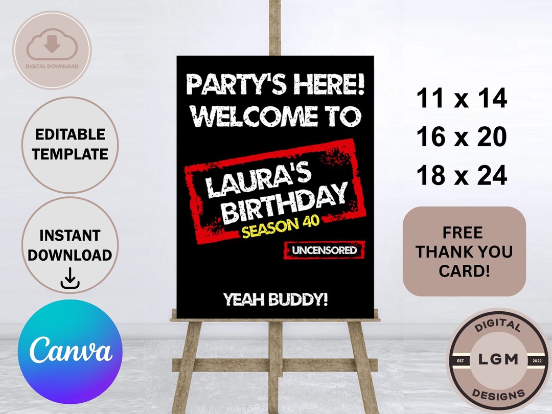 Jersey Shore Birthday Sign Jersey Shore Theme Etsy