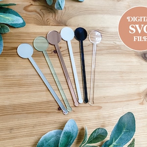 Digitale SVG Laser Cut Drink Stirrer / Laser Cut Swizzle Stick / Laser Cut File / Glowforge SVG / Drink Stir Digital File / Swizzle Stick SVG
