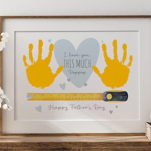 Eu te amo muito, Poppop / Feliz Dia dos Pais / Presente / Arte de impressão de mão / Lembrança DIY para imprimir para bebês/crianças / BAIXAR e imprimir
