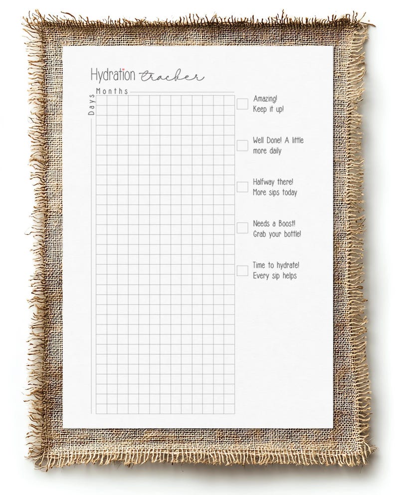 Hydration Tracker Printable | Daily Water Intake Log | Stay Hydrated ...