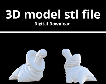 Nessie with Hoodie STL File For 3D Printing. Fan Art DIGITAL DOWNLOAD