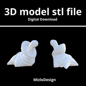Nessie with Hoodie STL File For 3D Printing. Fan Art DIGITAL DOWNLOAD