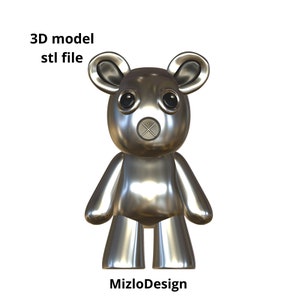 Teddy Bear Character Digital Download stl file for 3D Printing