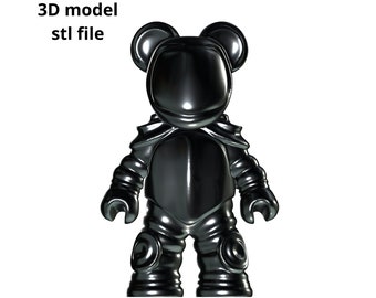 Space Bear Character 3D Model Digital Download stl file for 3D Printing