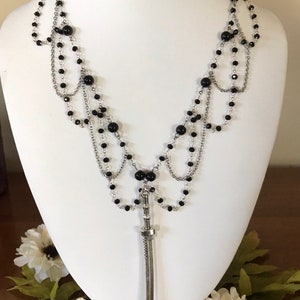 Gothic Katana Drop Necklace