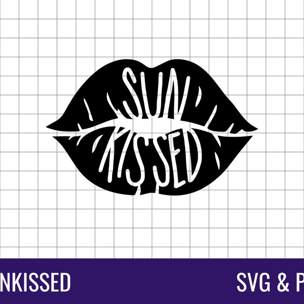 Sunkissed Svg, Summer Svg, Lips Svg, Beach Girl Svg, Lake Girl Svg, Sun Kissed Svg, Sun Svg, Cute Summer Svg