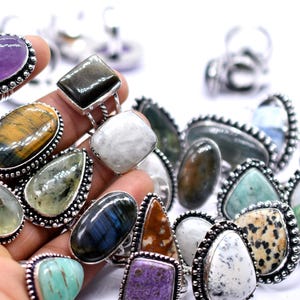 925 Silver Plated Assorted Mix Sterling Handmade Jewellery Rings Lot, vintage Rings, bulk rings Wholesale Mix Lot
