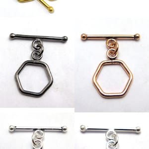 16X26mm Bali Toggle Clasp, Hook Clasp Oxidized Silver Plated, Oxidized Gold, Oxidized Copper,18k Gold Plated Eye Clasp ( 4 Sets )