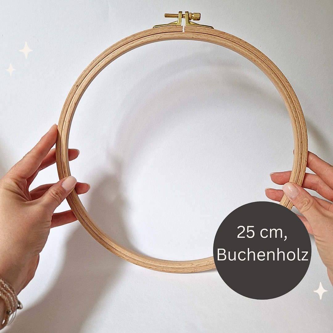 Stickring Stickring 25cm, Stickrahmen, Stickring Holz, Stickring mit Schraube ...
