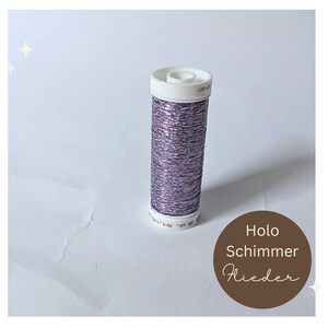 Stickgarn, Stickgarn Set, Modern Embroidery, Modern Embroidery Garn, Kreuzstich Garn, Metallic Garn Lila, Holografisch, schimmernd violett