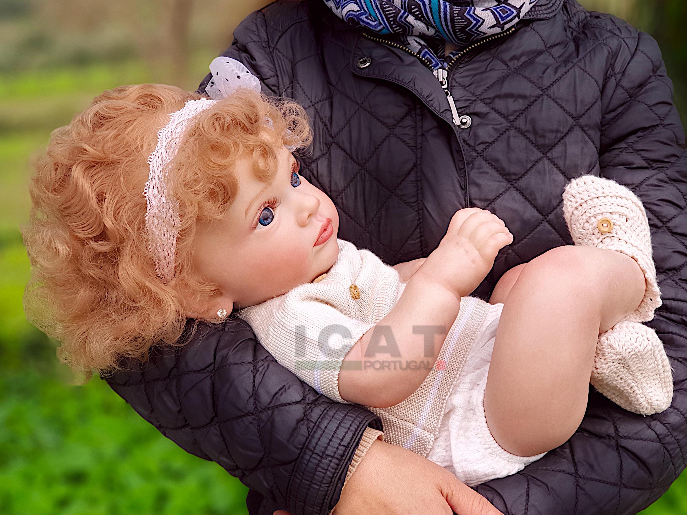 Reborn Baby Doll Sónia, Realistic Rooted Hair Weight 4.4lbs, Lifelike 50cms Toddler Doll With Cloth Body, Fast Shipping UK, Birthday Present