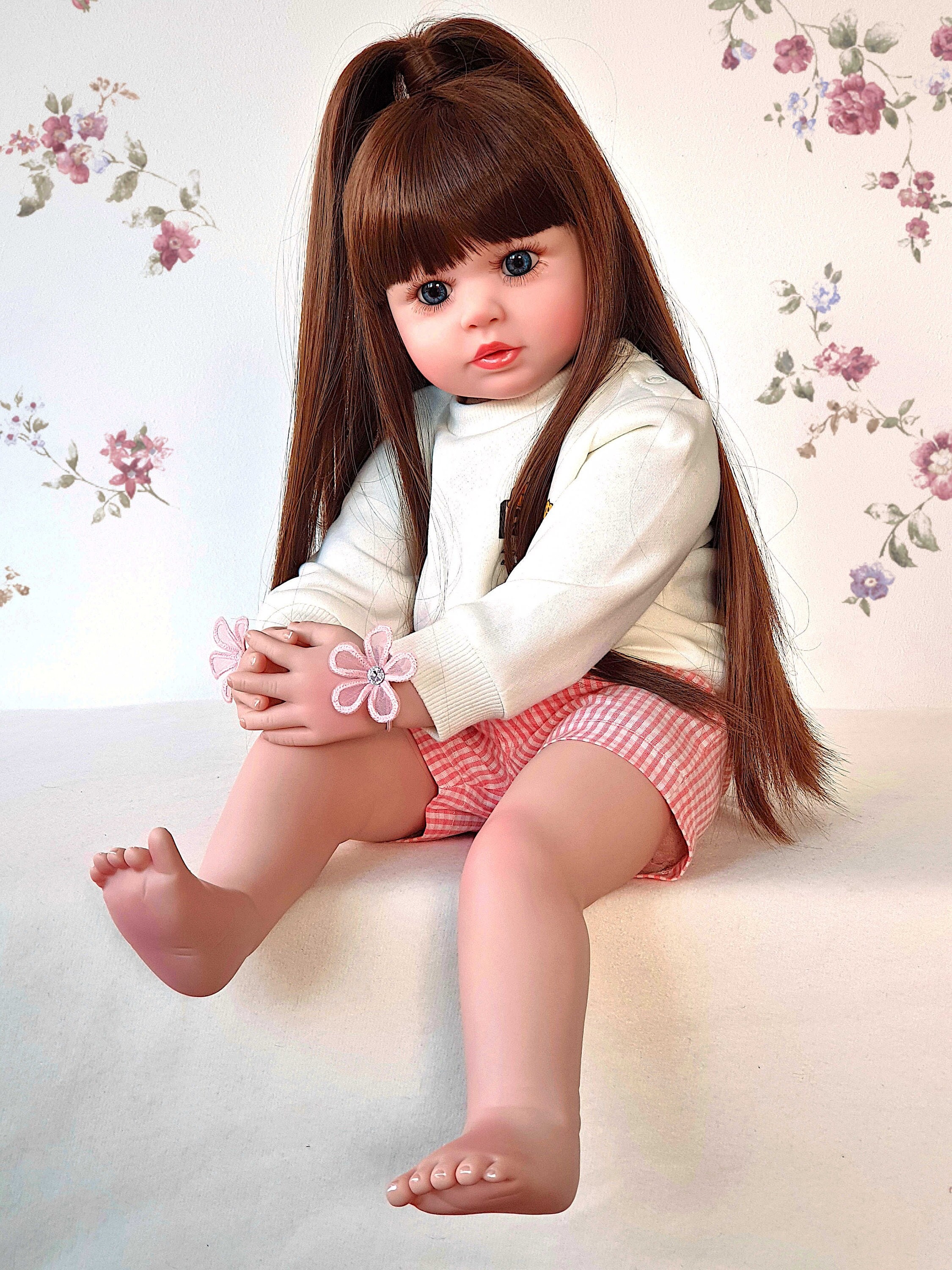 Poupée Reborn baby reborn 'Faye' - 43 cm - Fille avec pyjama et tétine -  Silicone