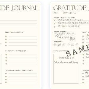 Daily Gratitude Journal Digital Print for notebook