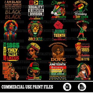 Juneteenth Png Bundle, Juneteenth 1865 Png, Emancipation Day Png, Black History Png, Free-ish, Black Freedom Day Png, Juneteenth Png Designs