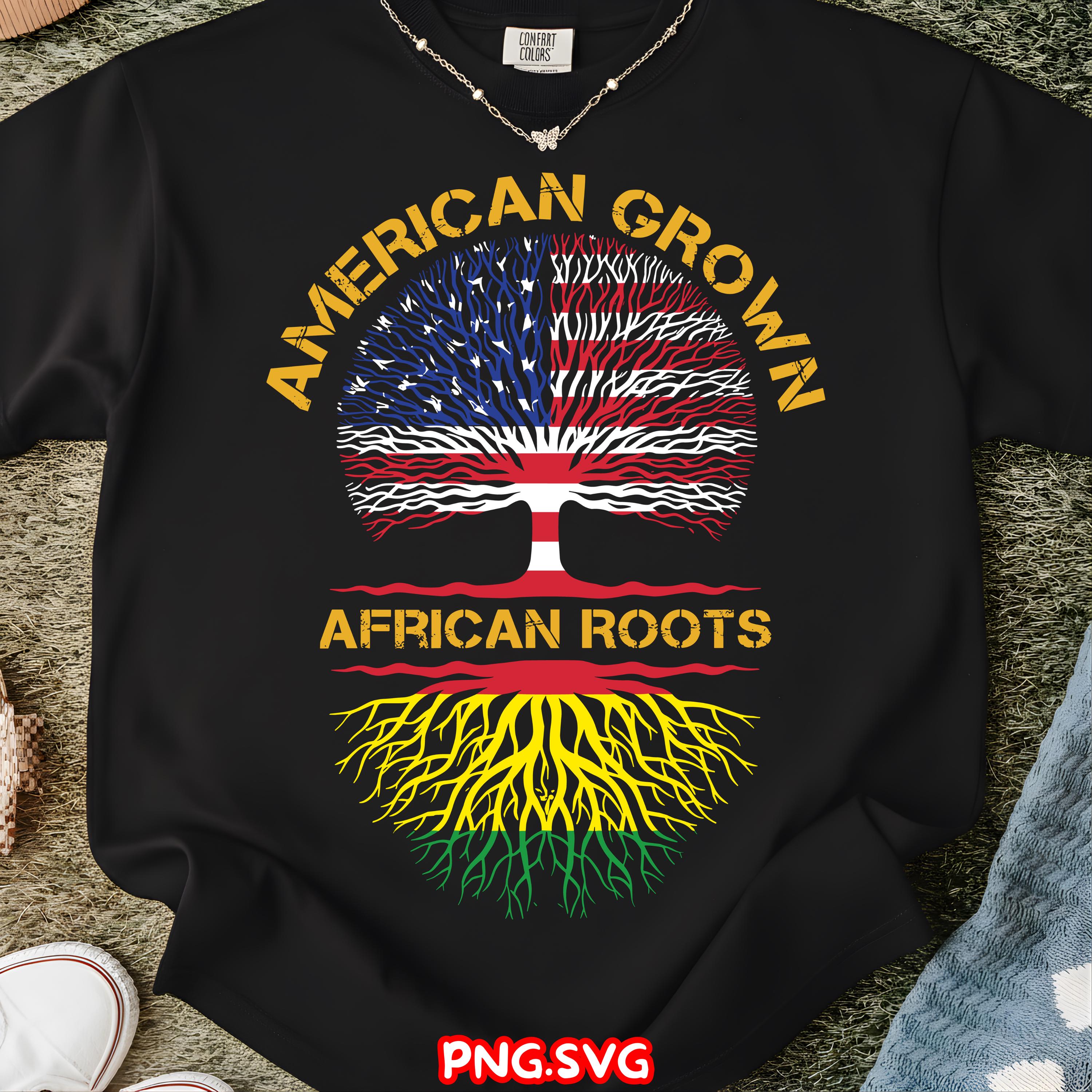 Afro Roots Graphics American Grown African Roots SVG PNG File, Black History Tree Roots ...