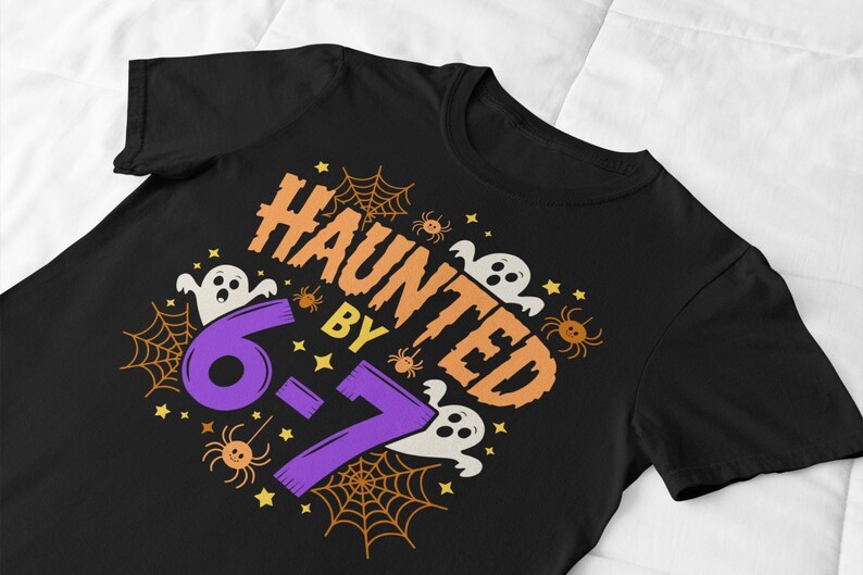 Haunted by 6-7 Halloween Math Teacher Ghost SVG PNG Funny Spooky Spider ...