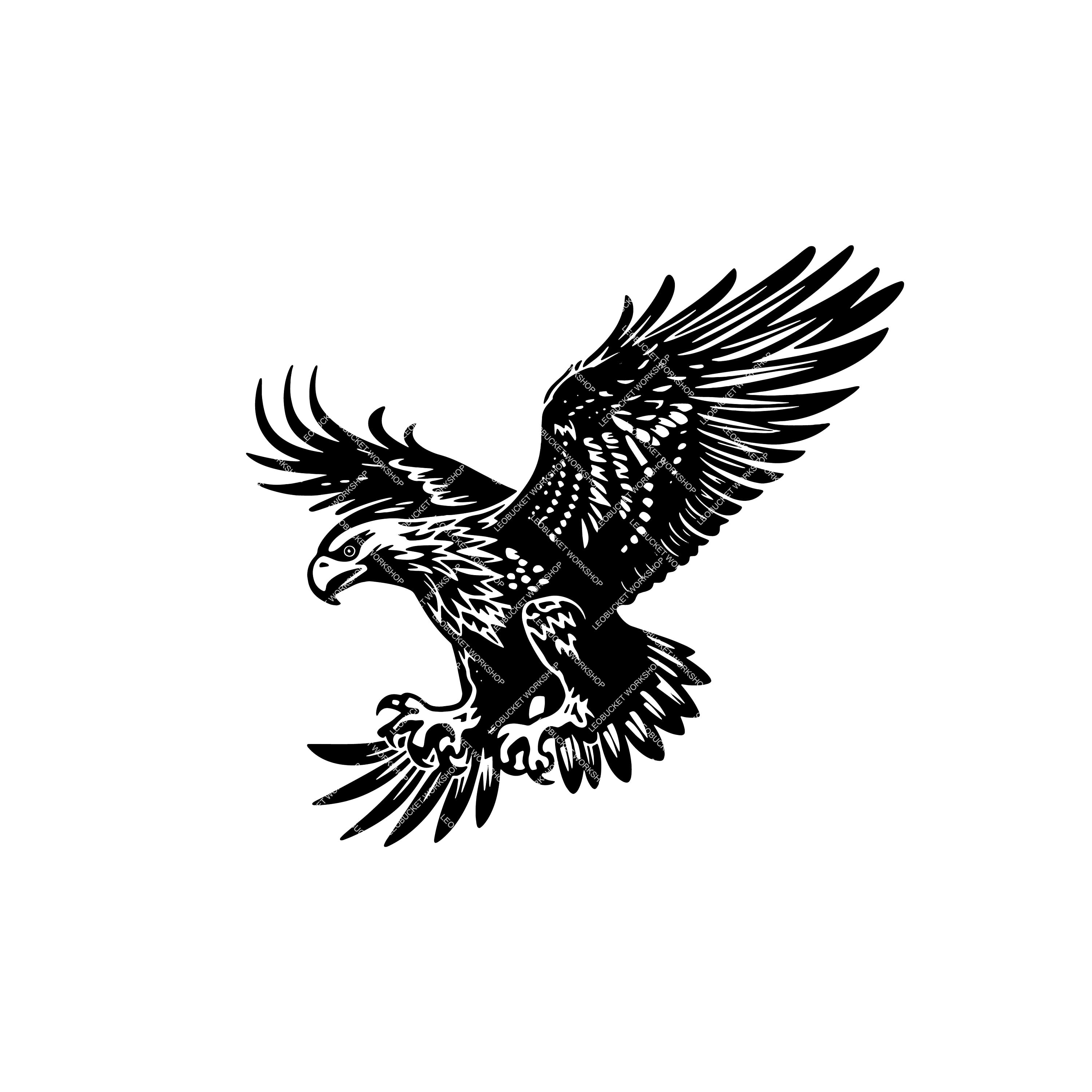 Flying Eagle SVG Cricut Cut File Printable Vector Image for Wings ...