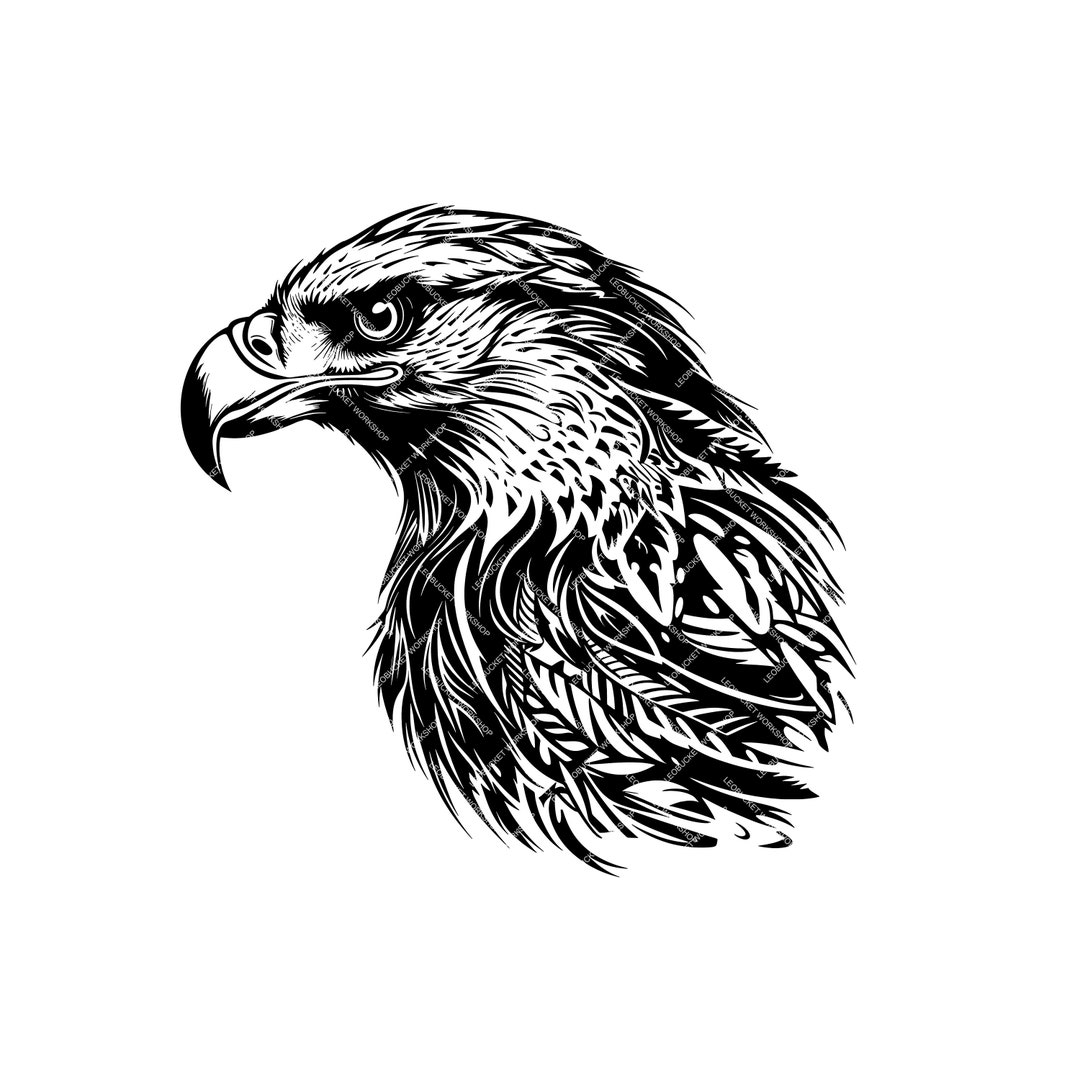 Eagle Head SVG Cricut Cut File Printable Vector Image for Hawk Animal ...