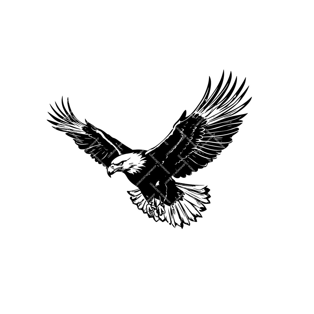 Flying Eagle SVG Cricut Cut File Printable Vector Image for Hawk Wings ...