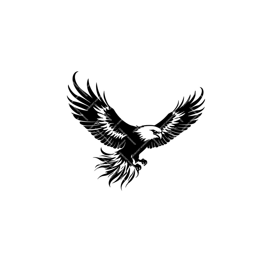 Flying Eagle SVG Cricut Cut File Printable Vector Image for Hawk Wings ...