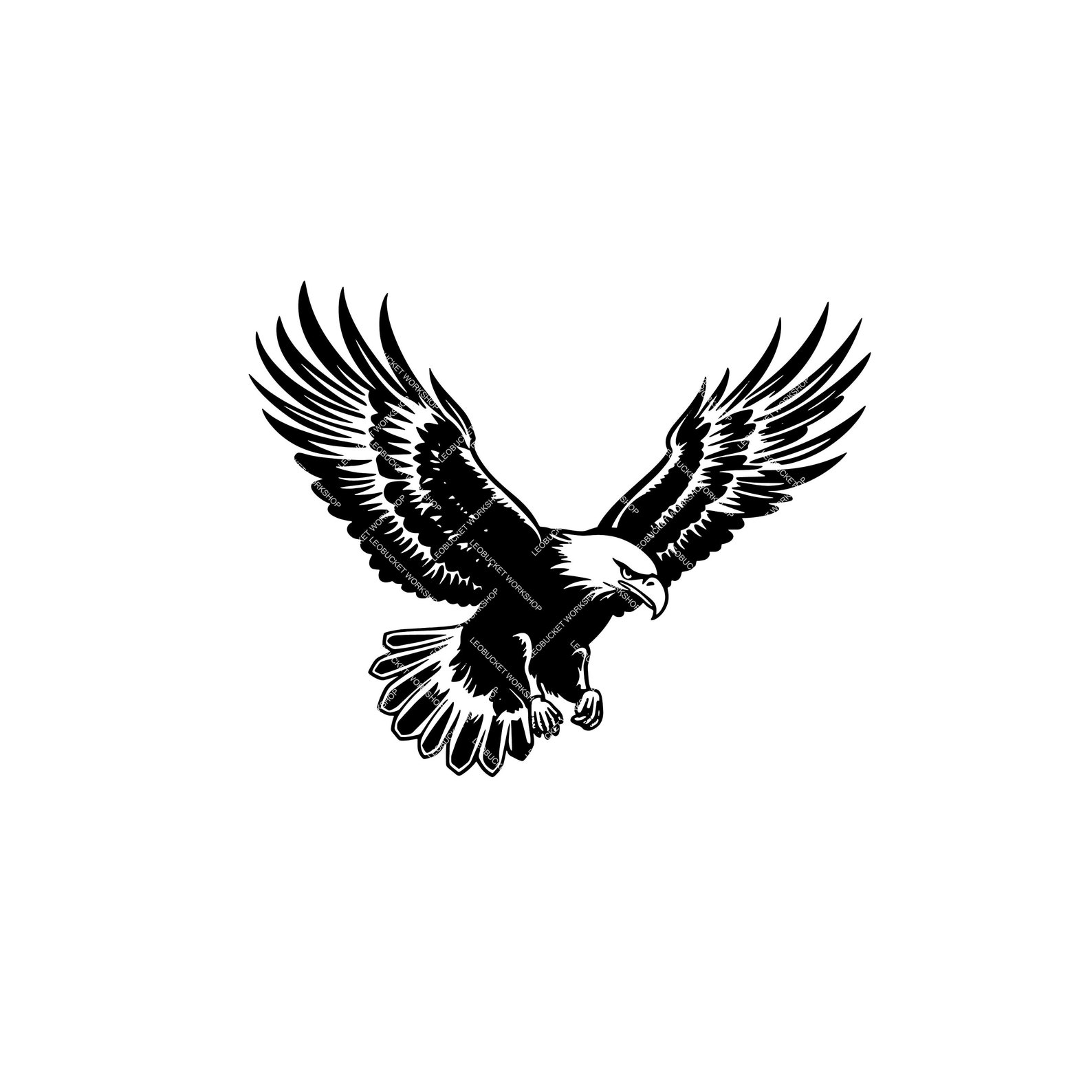Flying Eagle SVG Cricut Cut File Printable Vector Image for Hawk Wings ...