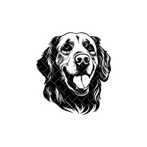 DIY Golden Retriever Dog SVG for T-Shirt Patterns, Car Stickers and More