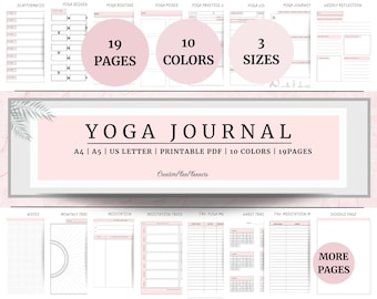 Printable Yoga Journal | Poses, Routine, Tracker (PDF Download)