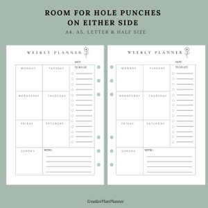 Adhd Weekly Planner Printable Personal Weekly to Do List 8.5 - Etsy
