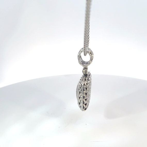 Vintage John Hardy Diamond Pave Necklace in Sterl… - image 4