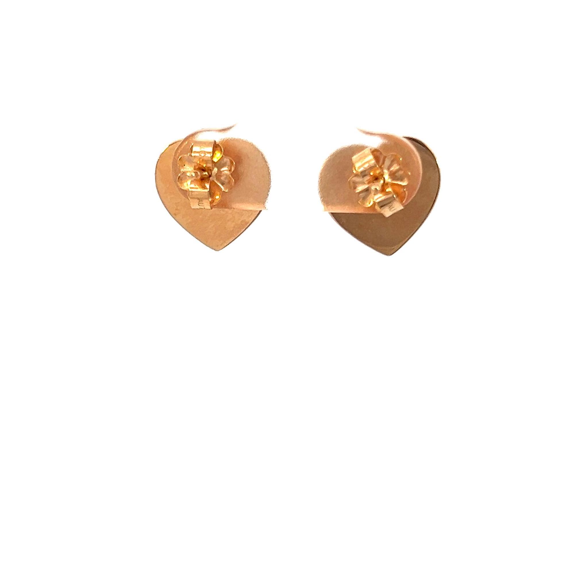 Tiffany & Co Heart Stud Earrings 18k Rose Gold, Return to Tiffany