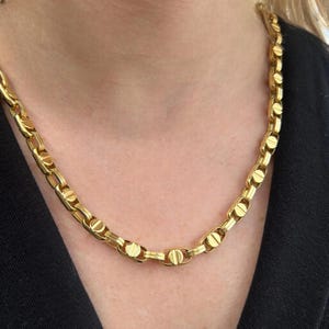 Yellow Gold Mariner Link Chain, 22 Inch Chunky Gold Necklace, 10K Yellow Gold, Solid Gold Chain, Unisex Statement Jewelry, 20.4grams